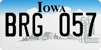 IA license plate BRG057
