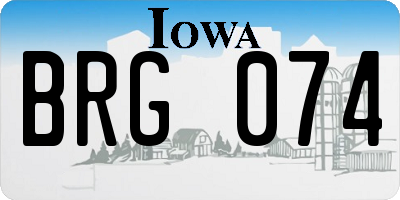 IA license plate BRG074