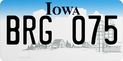 IA license plate BRG075