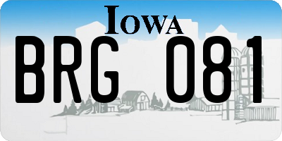 IA license plate BRG081