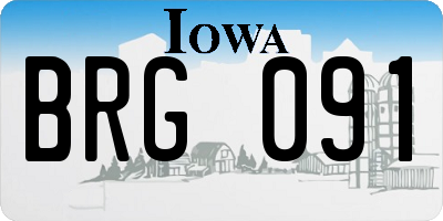 IA license plate BRG091
