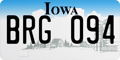 IA license plate BRG094
