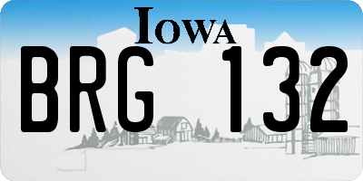 IA license plate BRG132