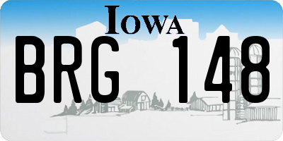 IA license plate BRG148