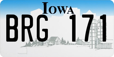 IA license plate BRG171