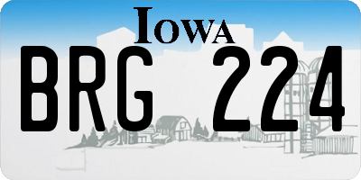 IA license plate BRG224