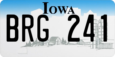 IA license plate BRG241