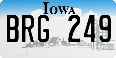 IA license plate BRG249