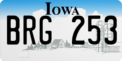IA license plate BRG253