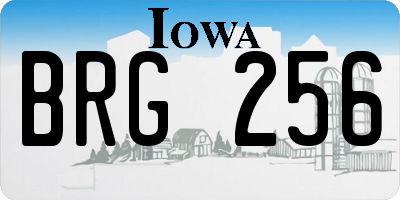 IA license plate BRG256
