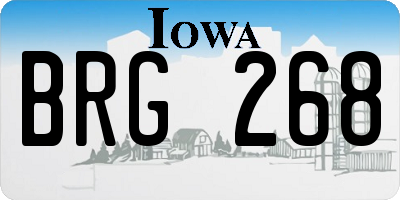 IA license plate BRG268