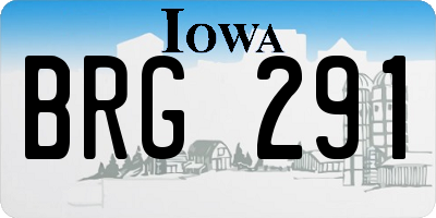 IA license plate BRG291