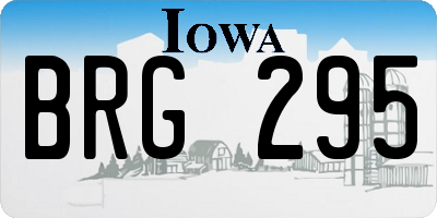 IA license plate BRG295