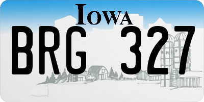 IA license plate BRG327