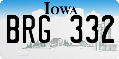 IA license plate BRG332