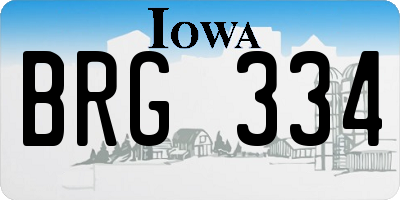 IA license plate BRG334