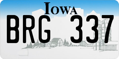 IA license plate BRG337