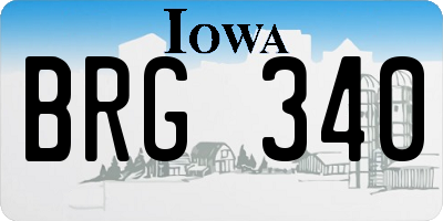 IA license plate BRG340