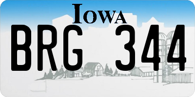 IA license plate BRG344