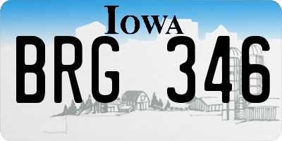 IA license plate BRG346