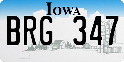 IA license plate BRG347