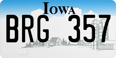 IA license plate BRG357