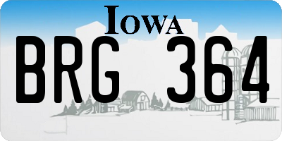 IA license plate BRG364