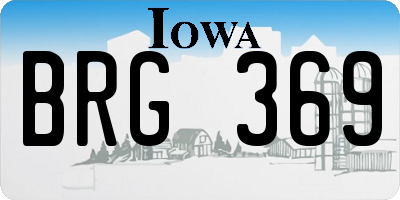 IA license plate BRG369