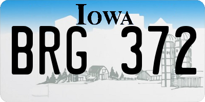 IA license plate BRG372