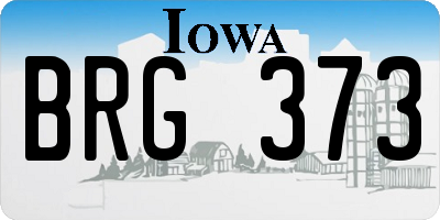 IA license plate BRG373