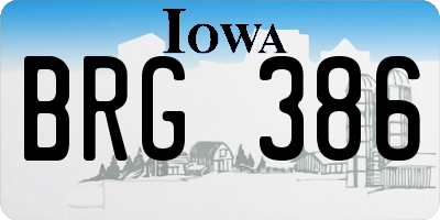 IA license plate BRG386