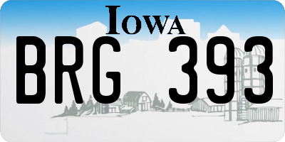 IA license plate BRG393