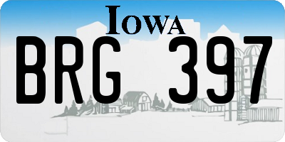 IA license plate BRG397