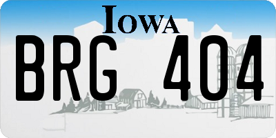 IA license plate BRG404