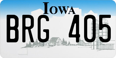 IA license plate BRG405