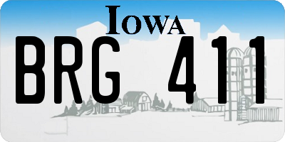 IA license plate BRG411