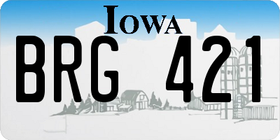 IA license plate BRG421
