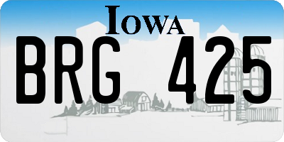 IA license plate BRG425