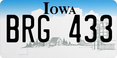 IA license plate BRG433
