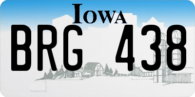 IA license plate BRG438