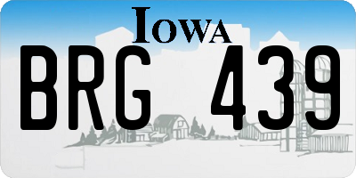 IA license plate BRG439
