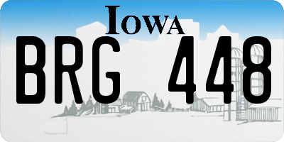IA license plate BRG448