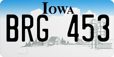 IA license plate BRG453