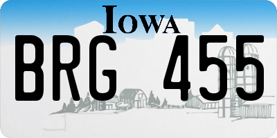 IA license plate BRG455
