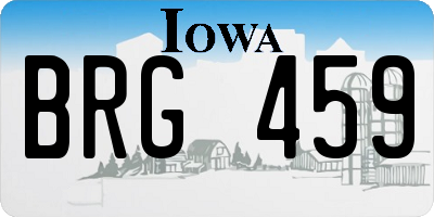 IA license plate BRG459