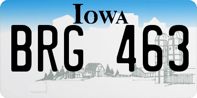 IA license plate BRG463
