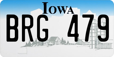 IA license plate BRG479