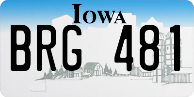 IA license plate BRG481