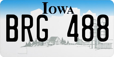 IA license plate BRG488