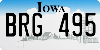 IA license plate BRG495
